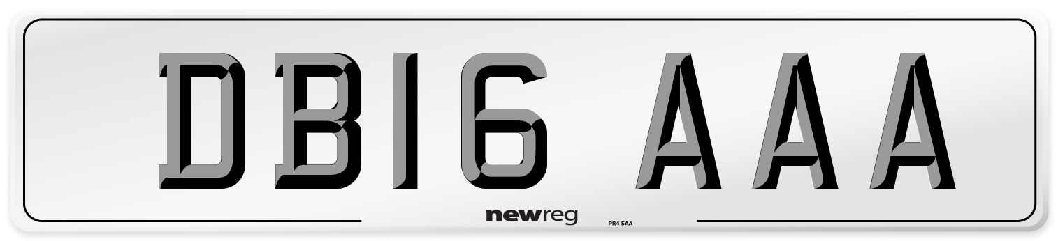 DB16 AAA Number Plate from New Reg